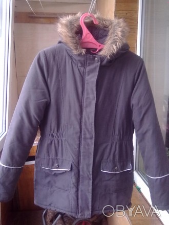Зимняя куртка на флисе для 10-13 лет,мало носили, в отличном состоянии! Рост -15. . фото 1