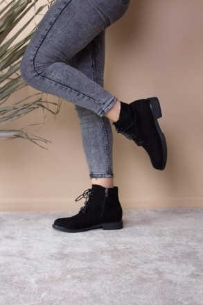 Женские ботинки черные Flitter 2483 Ботинки женские выполнены из искусственной з. . фото 6