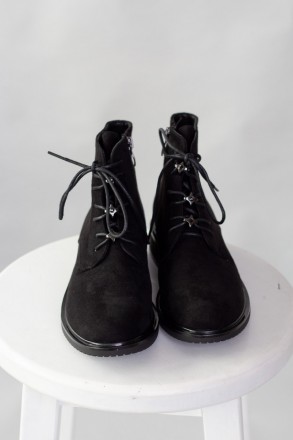 Женские ботинки черные Flitter 2483 Ботинки женские выполнены из искусственной з. . фото 8
