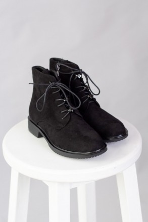Женские ботинки черные Flitter 2483 Ботинки женские выполнены из искусственной з. . фото 7