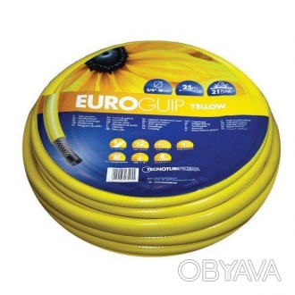 Особенности Шланг садовый Tecnotubi Euro Guip Yellow (EGY 1/2 50) диаметром 12 м. . фото 1