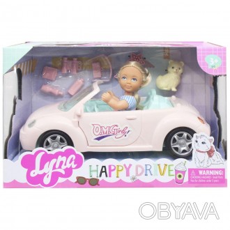 Игровой набор Mic Кукла Лия в авто светло-Розовый (4610)