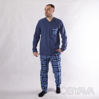 Мужская трикотажная пижама кофта со штанами Brooklyn
Ткань: кулир
44/46 - 285 гр. . фото 1