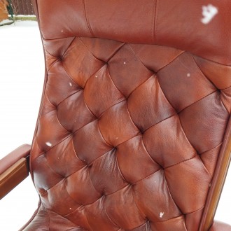 Вишукане шкіряне крісло (нове) ручної роботи.
Крісло виконане з натуральної шкі. . фото 8