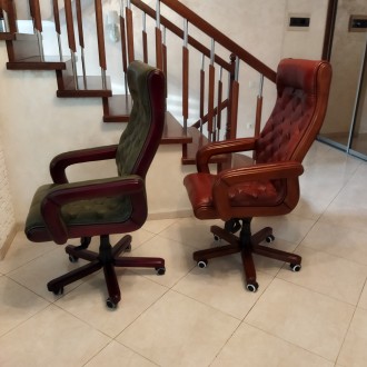 Нове шкіряне крісло. 
Крісло ручної роботи, виконане з натуральної шкіри &laquo. . фото 8