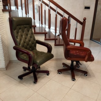 Нове шкіряне крісло. 
Крісло ручної роботи, виконане з натуральної шкіри &laquo. . фото 4