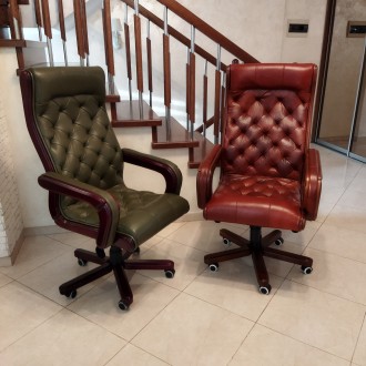 Нове шкіряне крісло. 
Крісло ручної роботи, виконане з натуральної шкіри &laquo. . фото 5