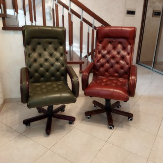 Нове шкіряне крісло. 
Крісло ручної роботи, виконане з натуральної шкіри &laquo. . фото 2