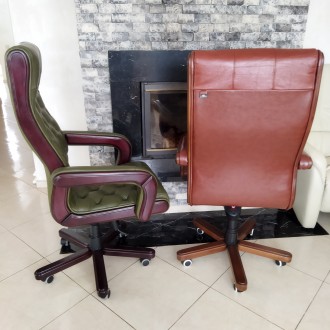 Нове шкіряне крісло. 
Крісло ручної роботи, виконане з натуральної шкіри &laquo. . фото 11