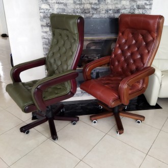 Нове шкіряне крісло. 
Крісло ручної роботи, виконане з натуральної шкіри &laquo. . фото 13