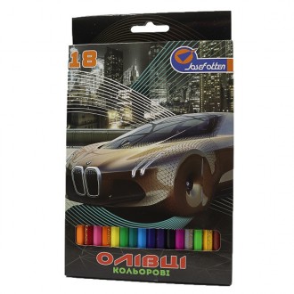 1051CZ-18 Карандаши пластик. "Auto" 18 цв., в картоне, европ. J. Otten. Киев. фото 1