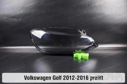 Стекло на фару VW Volkswagen Golf 7 (2012-2017) VII поколение дорестайлинг право. . фото 1
