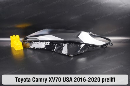Скло на фару Toyota Camry XV70 LED USA (2017-2022) 3 полоски VIII покоління ліве. . фото 4