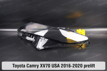 Скло на фару Toyota Camry XV70 LED USA (2017-2022) 3 полоски VIII покоління ліве. . фото 6
