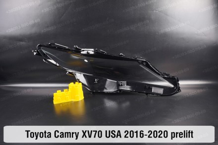 Скло на фару Toyota Camry XV70 LED USA (2017-2022) 3 полоски VIII покоління ліве. . фото 3