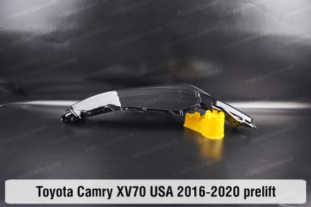 Стекло на фару Toyota Camry XV70 LED USA (2017-2022) 3 полоски VIII поколение пр. . фото 6