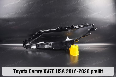 Стекло на фару Toyota Camry XV70 LED USA (2017-2022) 3 полоски VIII поколение пр. . фото 3