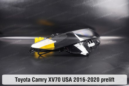 Стекло на фару Toyota Camry XV70 LED USA (2017-2022) 3 полоски VIII поколение пр. . фото 5