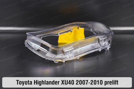 Стекло на фару Toyota Highlander XU40 (2007-2010) II поколение дорестайлинг лево. . фото 10