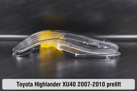 Стекло на фару Toyota Highlander XU40 (2007-2010) II поколение дорестайлинг лево. . фото 4