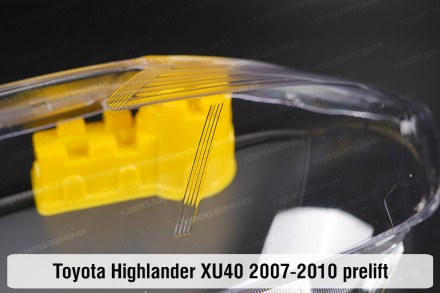 Стекло на фару Toyota Highlander XU40 (2007-2010) II поколение дорестайлинг лево. . фото 8