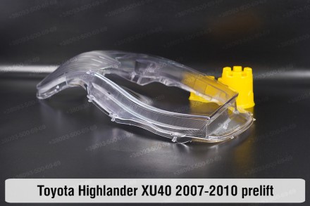 Стекло на фару Toyota Highlander XU40 (2007-2010) II поколение дорестайлинг лево. . фото 6