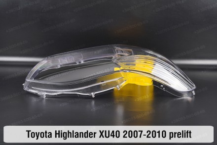 Стекло на фару Toyota Highlander XU40 (2007-2010) II поколение дорестайлинг прав. . фото 4