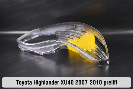 Стекло на фару Toyota Highlander XU40 (2007-2010) II поколение дорестайлинг прав. . фото 6