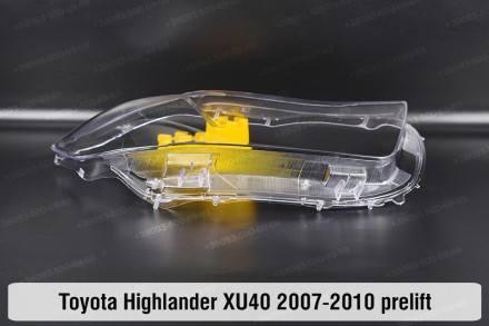 Стекло на фару Toyota Highlander XU40 (2007-2010) II поколение дорестайлинг прав. . фото 8