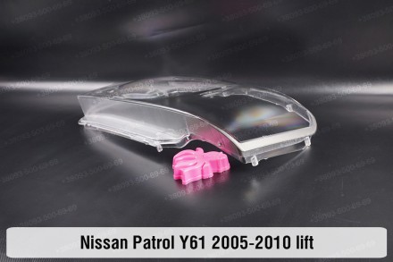 Стекло на фару Nissan Patrol Y61 (2004-2010) V поколение 2 рестайлинг левое.В на. . фото 4