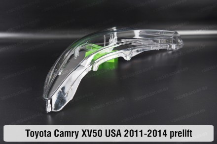 Стекло на фару Toyota Camry XV50 USA (2011-2014) VII поколение дорестайлинг лево. . фото 9