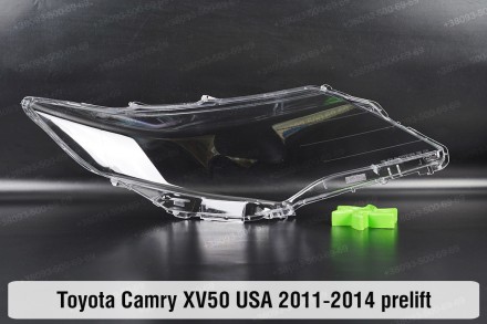 Стекло на фару Toyota Camry XV50 USA (2011-2014) VII поколение дорестайлинг лево. . фото 3