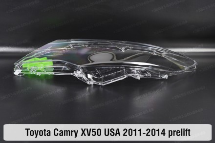 Стекло на фару Toyota Camry XV50 USA (2011-2014) VII поколение дорестайлинг лево. . фото 7