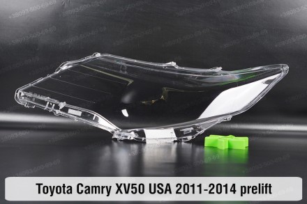 Стекло на фару Toyota Camry XV50 USA (2011-2014) VII поколение дорестайлинг прав. . фото 3