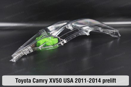 Стекло на фару Toyota Camry XV50 USA (2011-2014) VII поколение дорестайлинг прав. . фото 5