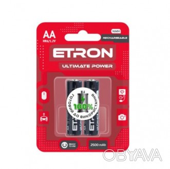 Аккумулятор ETRON Ultimate Power AA 2500mAh Ni-Mh Ready 2Use Blister 2 шт
Продаж. . фото 1