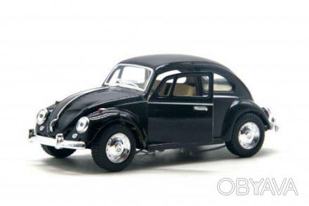 Машинка KINSMART "Volkswagen Classical Beetle". Металлическая, инерционная, откр. . фото 1