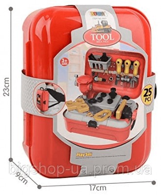Портативный рюкзак Toy tool toy
Игровой набор с инструментами станет весьма поле. . фото 5