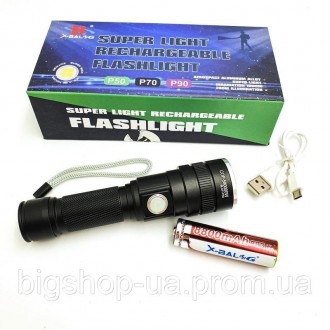 Фонарик тактический аккумуляторный ручной Bailong BL-611 P50
Недорогой тактическ. . фото 4