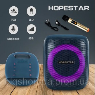 Портативная беспроводная Bluetooth колонка Hopestar Party 100 50Вт Black с влаго. . фото 7