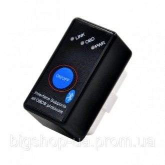 Автомобильный адаптер с поддержкой Bluetooth OBD2 ELM327 ( Сканер автомобильный . . фото 4