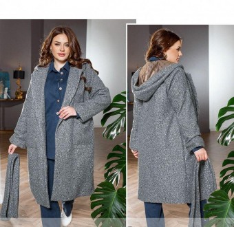 Женственное мягкое пальто классического прямого кроя является универсальным, так. . фото 5