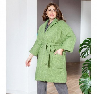 Элегантное пальто без подкладки и застежек, выполненное из мягкой ткани, способн. . фото 2