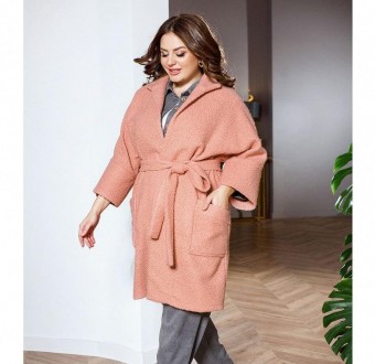 Элегантное пальто без подкладки и застежек, выполненное из мягкой ткани, способн. . фото 3
