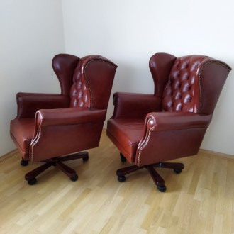 Вишукані шкіряні крісла (нові) ручної роботи.
Крісла виконані з натуральної шкі. . фото 5