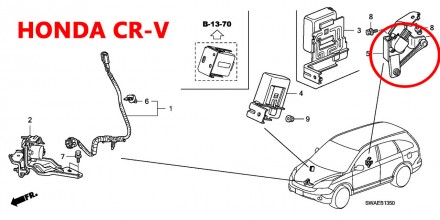 Тяга датчика положення кузова задня HONDA CR-V 3 (2006-2012) RE RM 06146-SWA-R01. . фото 5