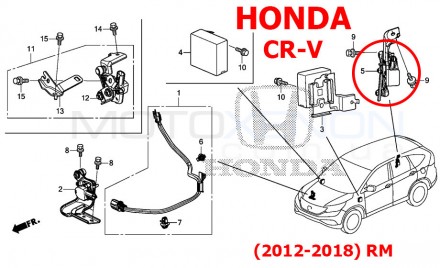 Тяга датчика положення кузова задня HONDA CR-V 3 (2006-2012) RE RM 06146-SWA-R01. . фото 15