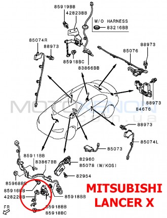 Тяга датчика положения кузова передняя MITSUBISHI Lancer X 8651A045 8651A095 865. . фото 6