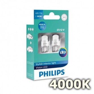 ОРИГИНАЛЬНЫЙ ФИЛИПС!
Светодиодные лампы Philips ULTINON LED T10 (W5W) 4000К
Подх. . фото 2