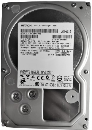 Жесткий диск HDD 2TB 7200rpm 32MB SATA II 3.5 Hitachi HDS722020ALA330 YAHAVNMT. Київ. фото 1 Жесткий диск HDD 2TB 7200rpm 32MB SATA II 3.5 Hitachi HDS722020ALA330 YAHAVNMT. Київ. фото 1
